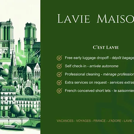 דירה Lavie Maison : A C & Spacious & Center Of פריז